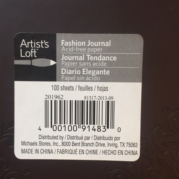 NEW Artist’s Loft Chocolate Brown Fashion Journal (Lined paper) with Bookmark - Picture 8 of 16